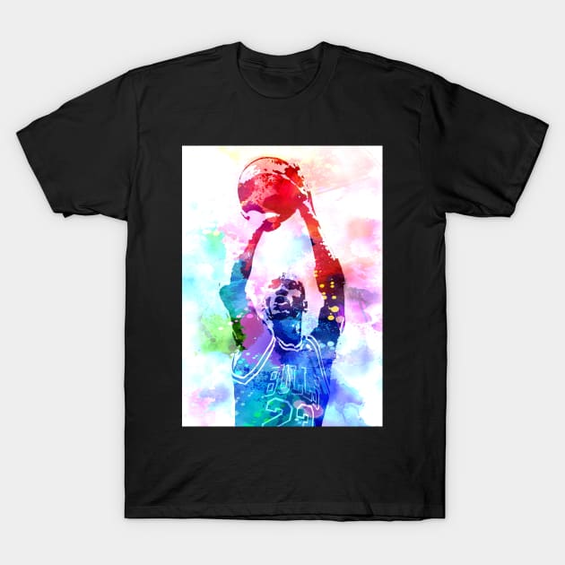 Michael Jordan Watercolor T-Shirt by Masdian Watercolor